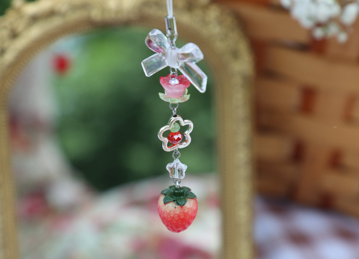 Strawberry Bloom Phone Charm
