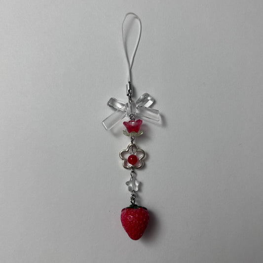 Strawberry Bloom Phone Charm