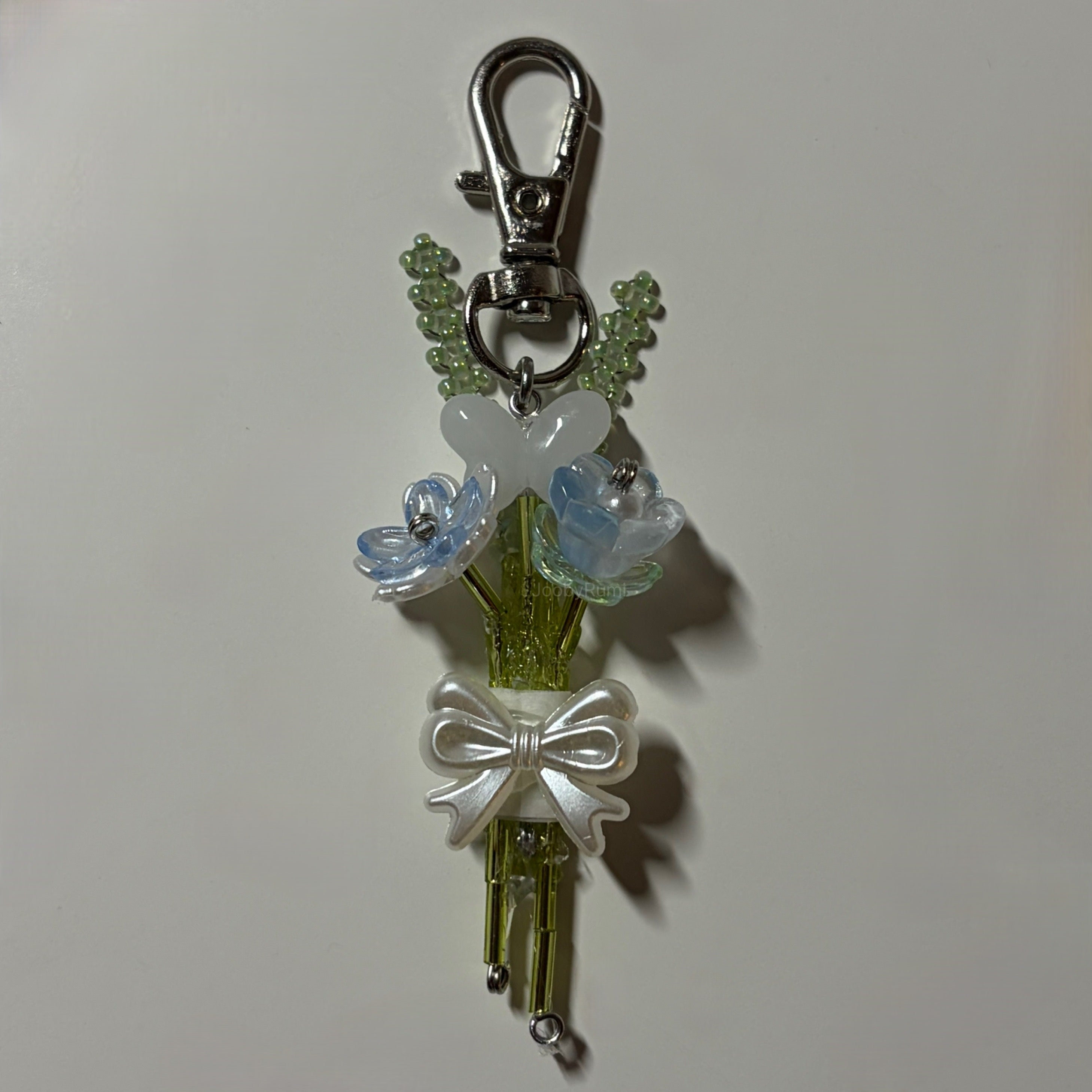 Blue Butterfly Bouquet Keychain